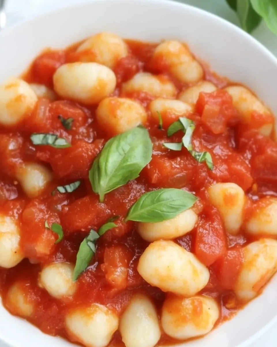 Easy Gnocchi with Tomato Sauce food shot