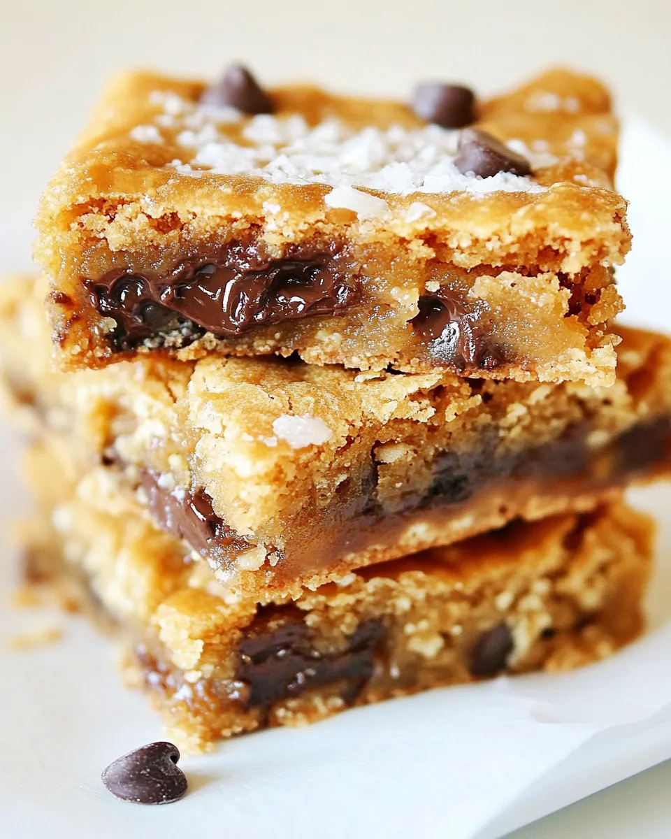 Classic Gooey Salted Caramel Chocolate Chip Cookie Bars image