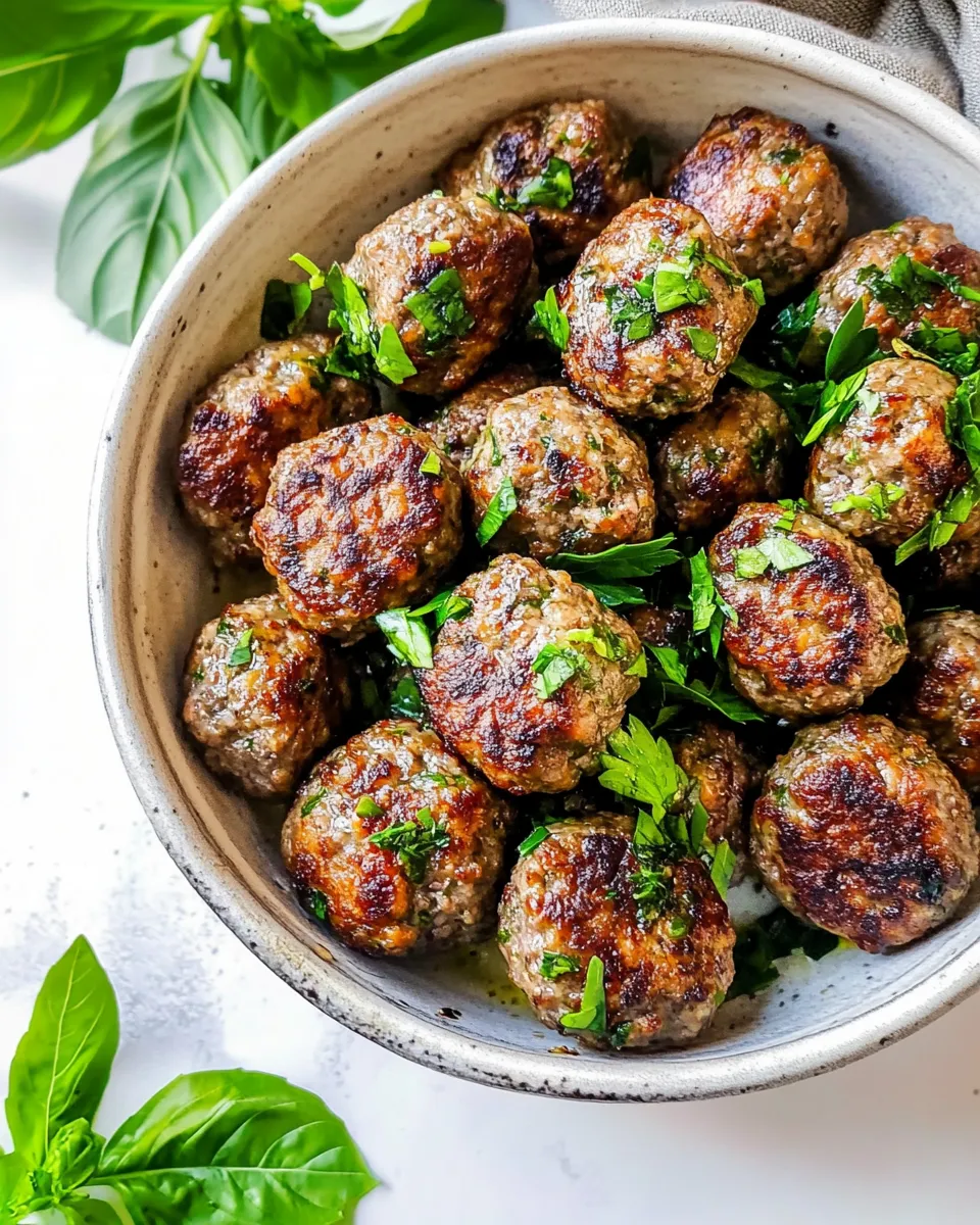 Delicious Greek Meatballs plate image
