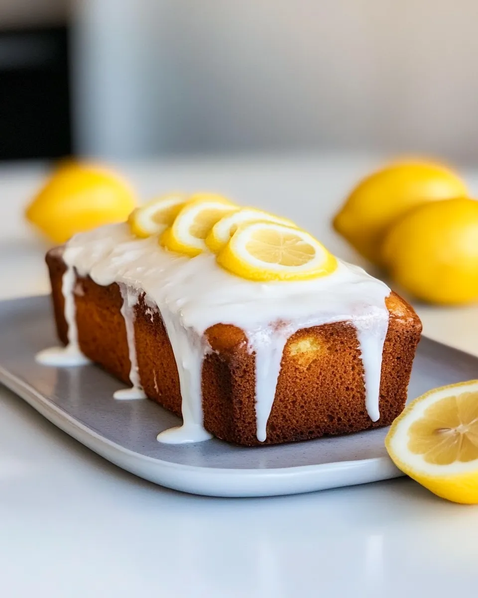 Homemade Greek Yogurt Lemon Loaf. recipe photo