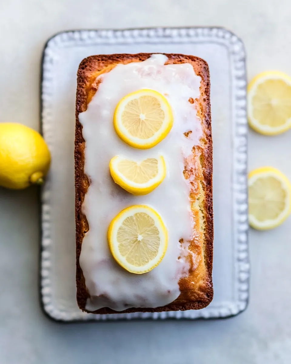 Easy Greek Yogurt Lemon Loaf. food shot