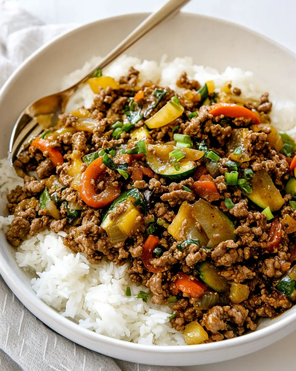 Delicious Ground Beef Stir Fry dish photo