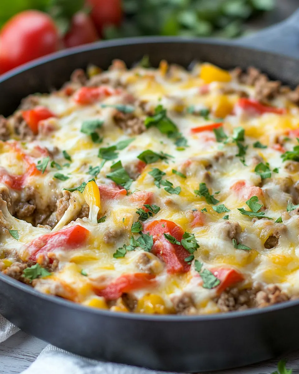 Classic Ground Beef Stuffed Pepper Skillet image