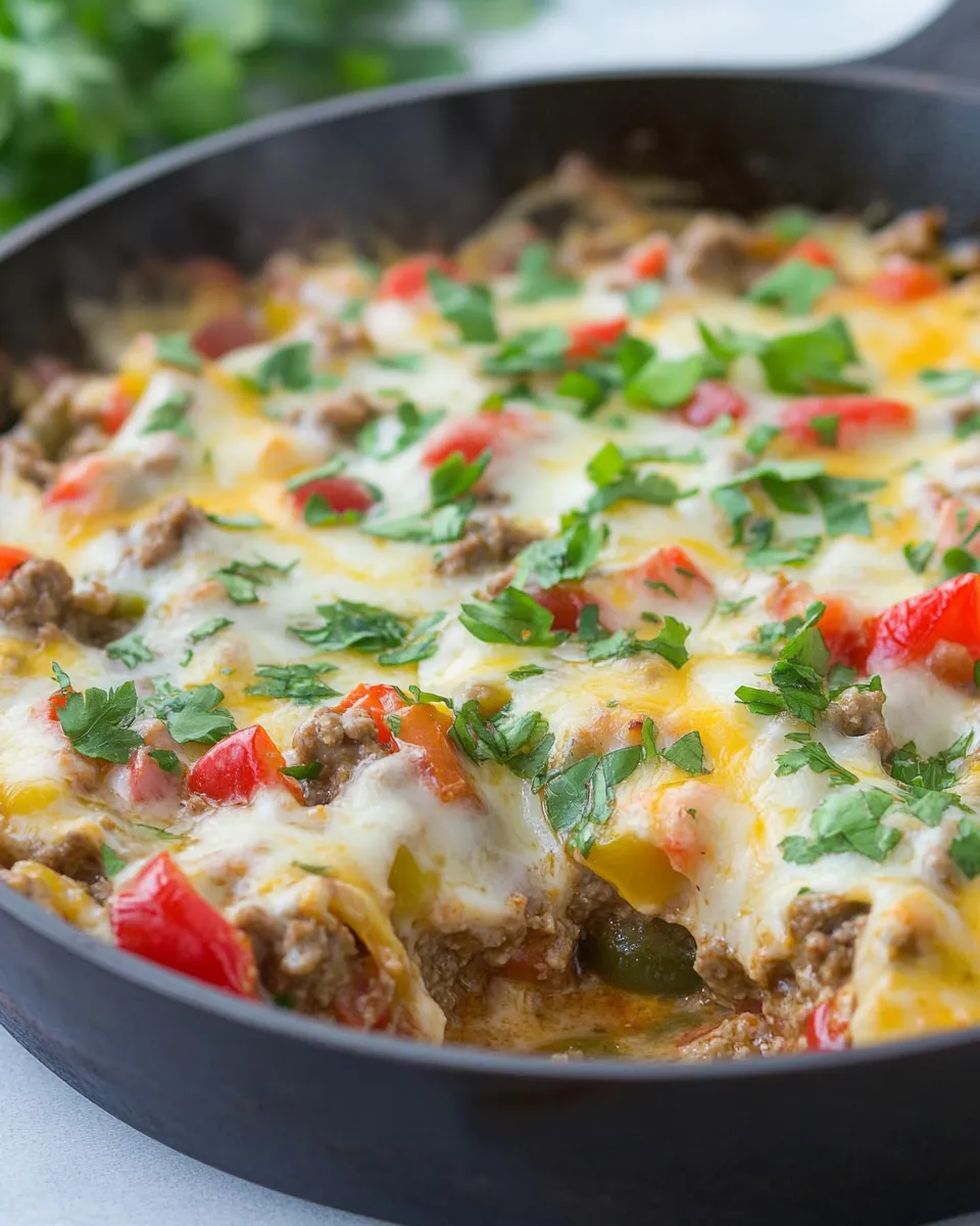 Delicious Ground Beef Stuffed Pepper Skillet dish photo