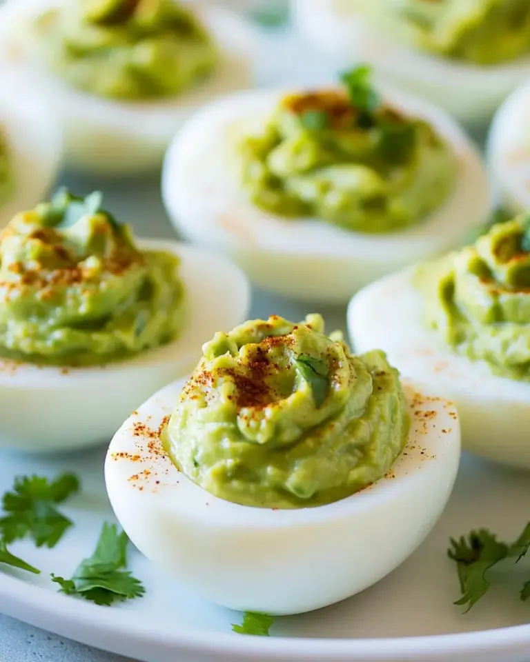 Homemade Guacamole Stuffed Eggs Recipe photo