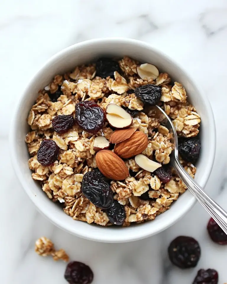 Homemade Hazelnut Granola with Dried Cherries and Dark Chocolate photo