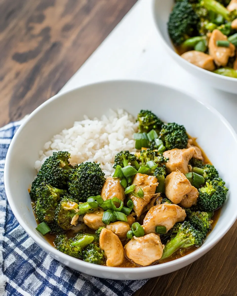 Easy Healthier One Pan Orange Chicken and Broccoli food shot