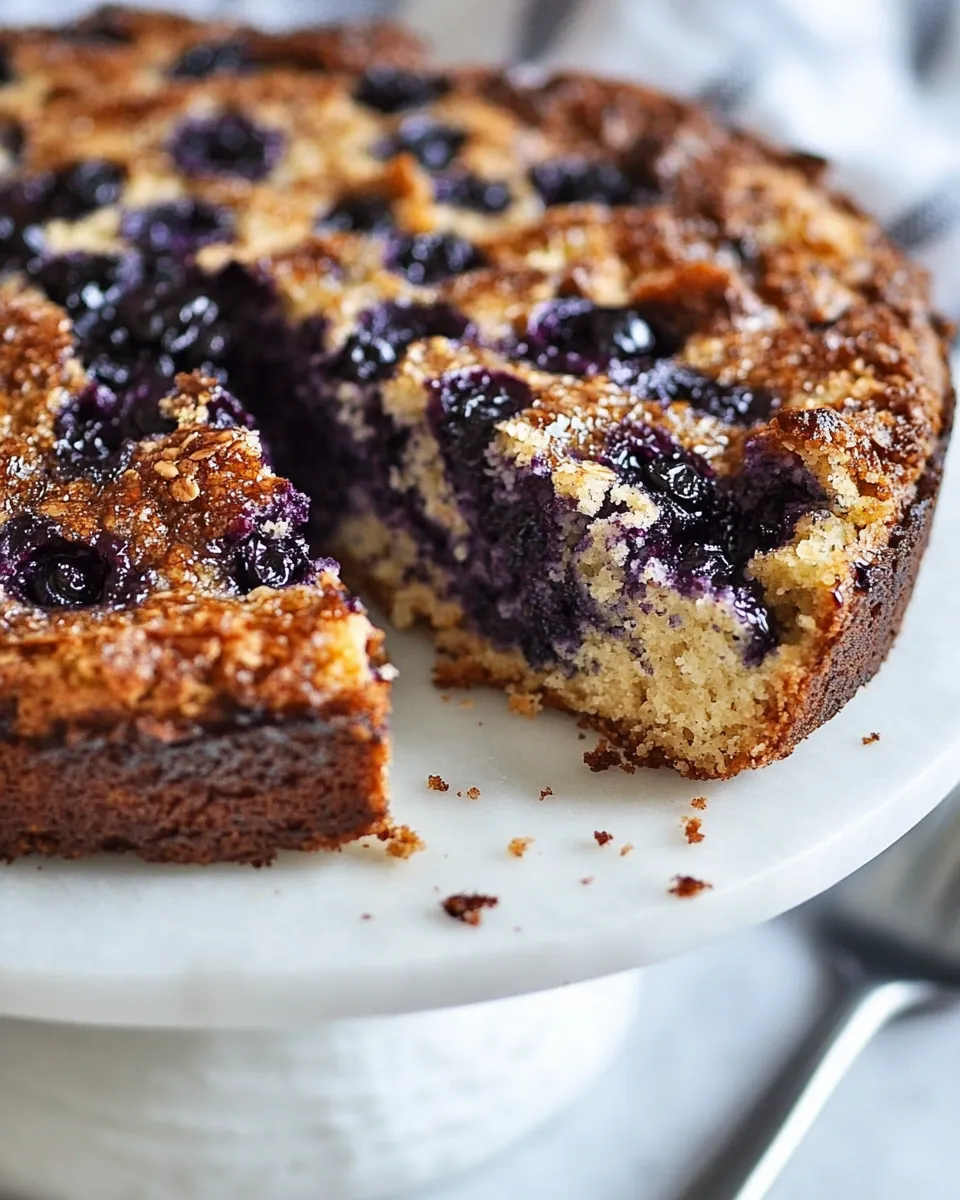 Homemade Healthy Blueberry Coffee Cake photo