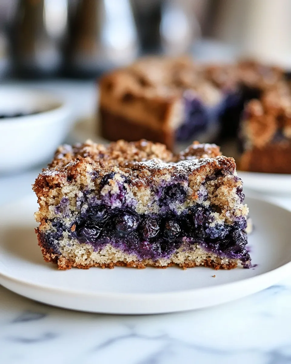 Classic Healthy Blueberry Coffee Cake image