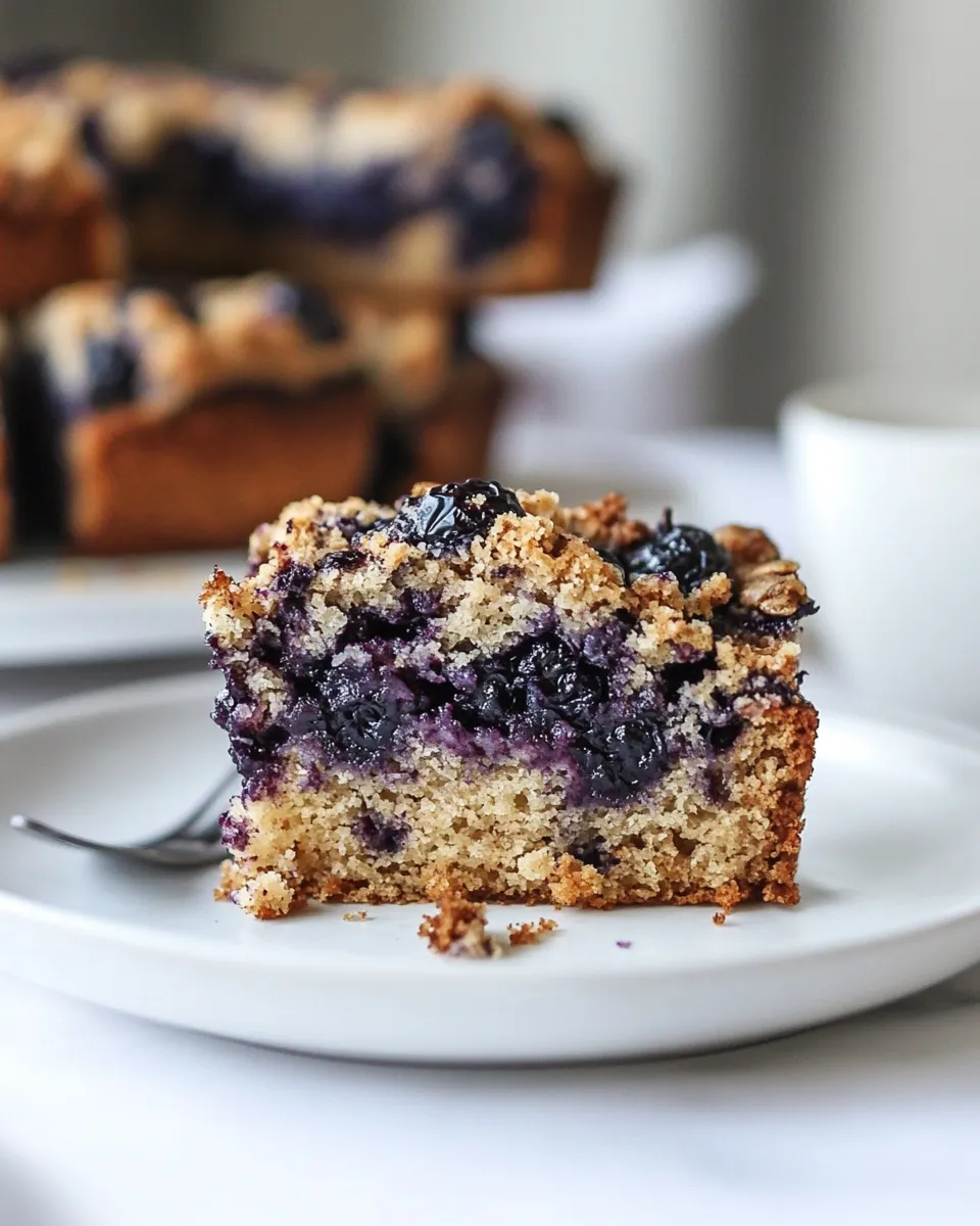 Easy Healthy Blueberry Coffee Cake recipe image