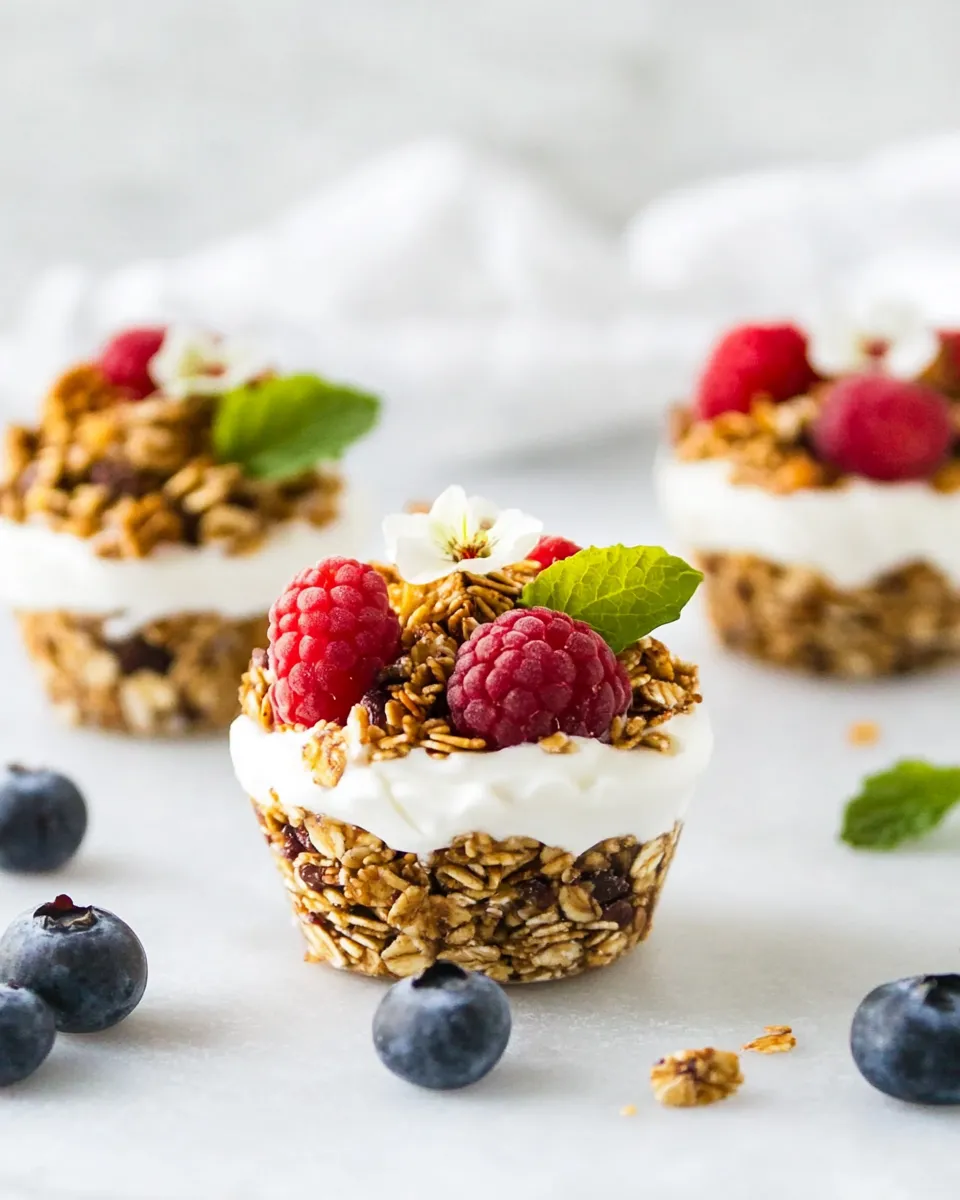 Homemade Healthy Breakfast Granola Yogurt Cups photo