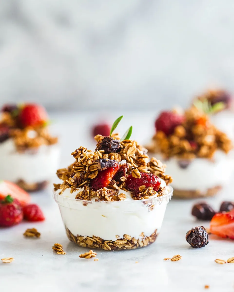Easy Healthy Breakfast Granola Yogurt Cups recipe photo