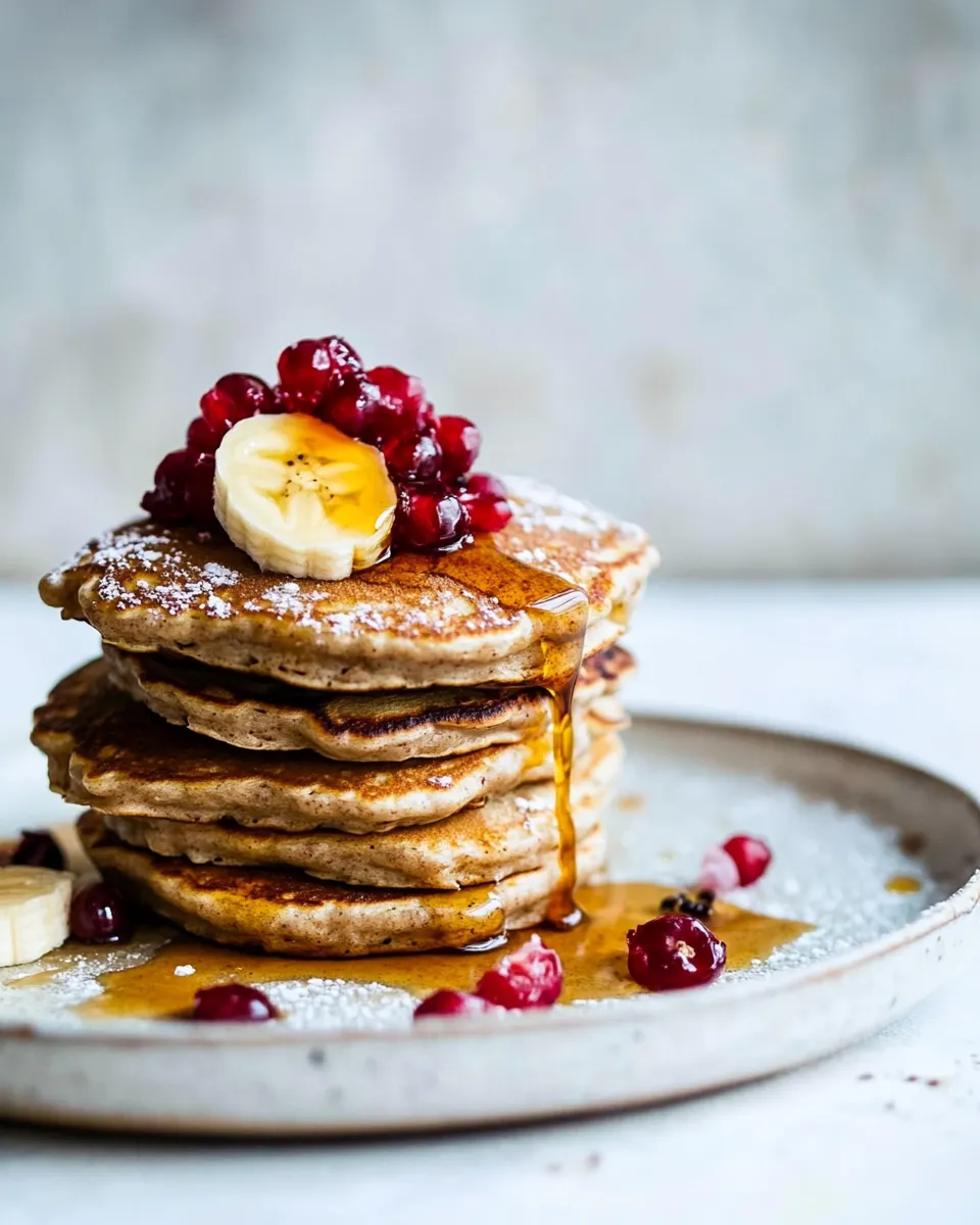 Quick Healthy Chai Banana Pancakes. plate image