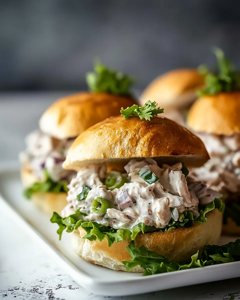 Homemade Healthy Chicken Salad Sliders photo