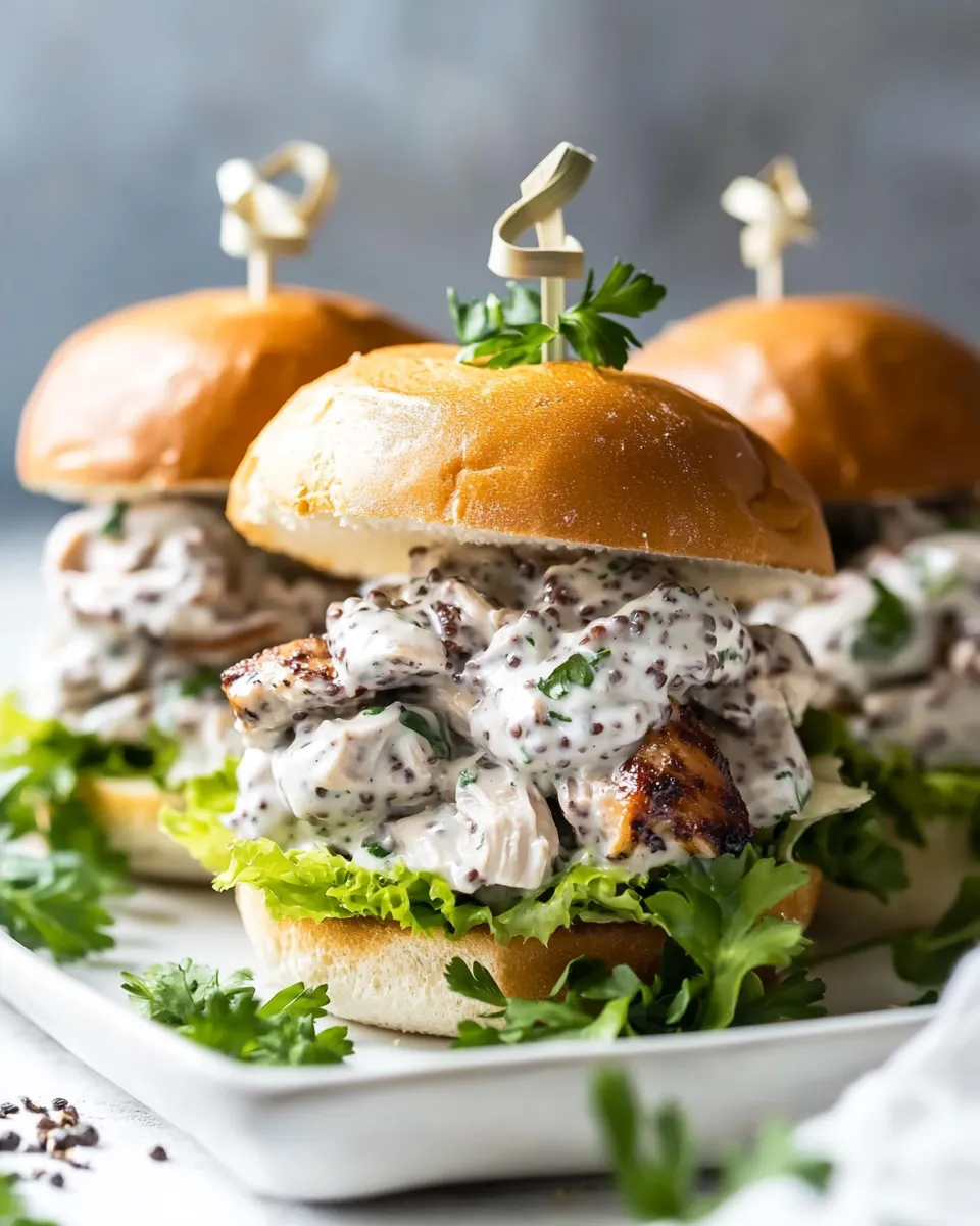 Classic Healthy Chicken Salad Sliders image