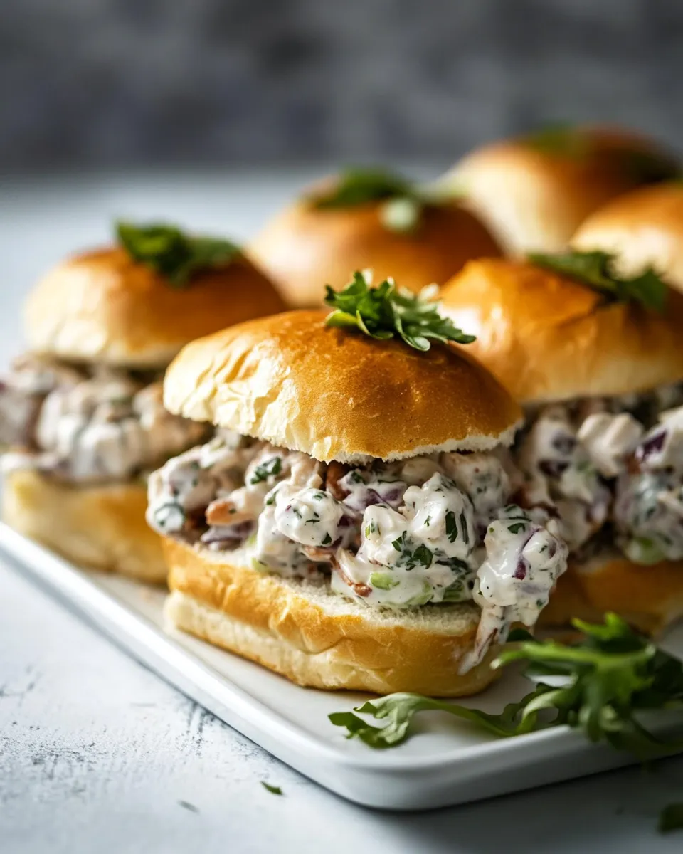 Delicious Healthy Chicken Salad Sliders dish photo
