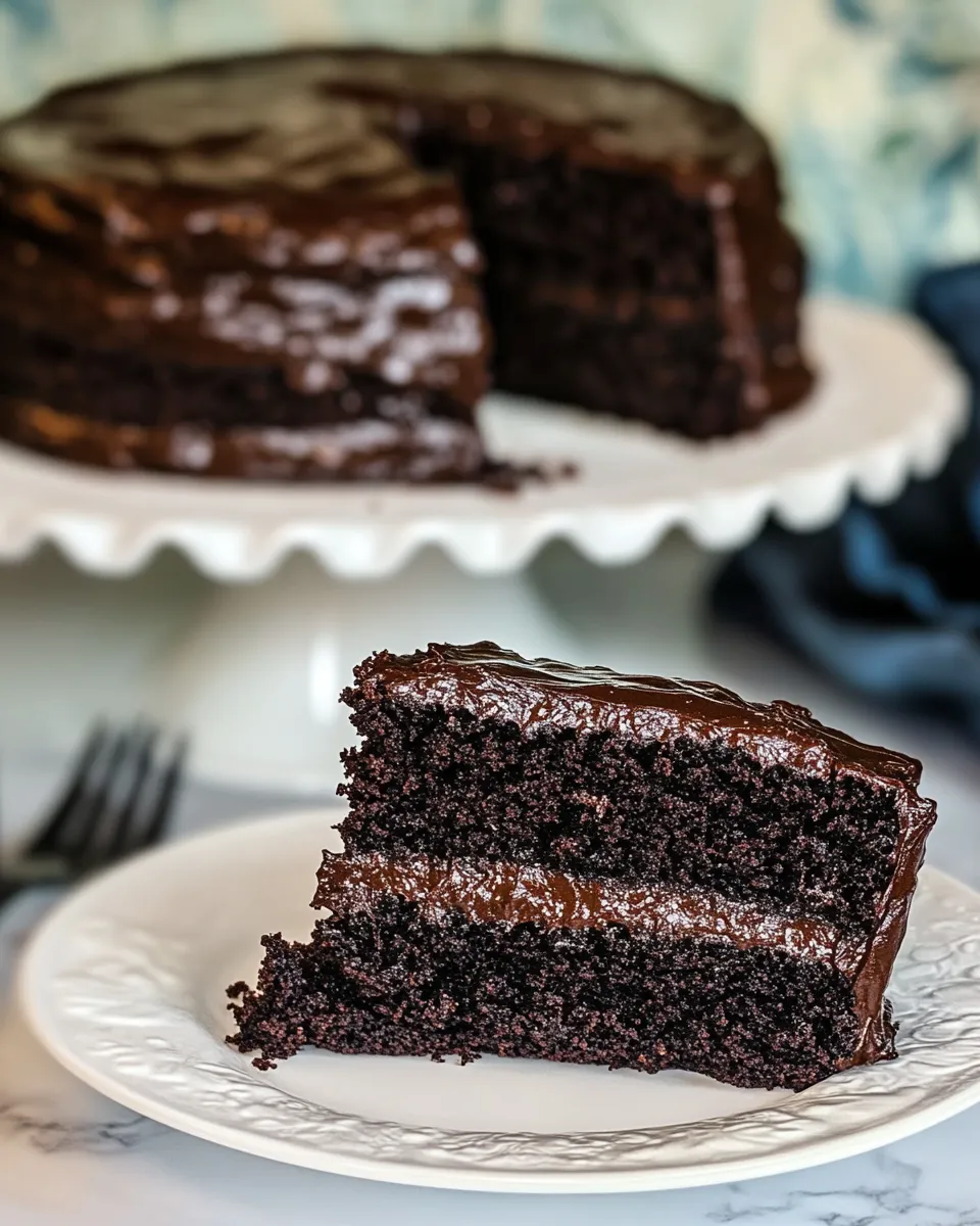 Delicious Hersheys Chocolate Cake Recipe food shot
