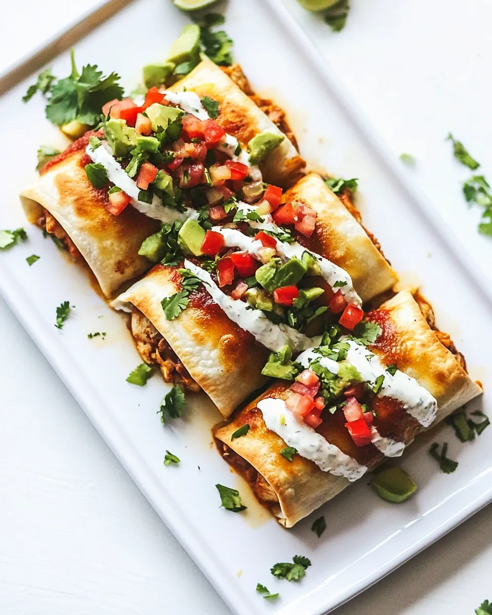 Homemade Homemade Chicken Chimichangas (Baked or Pan Fried!) photo