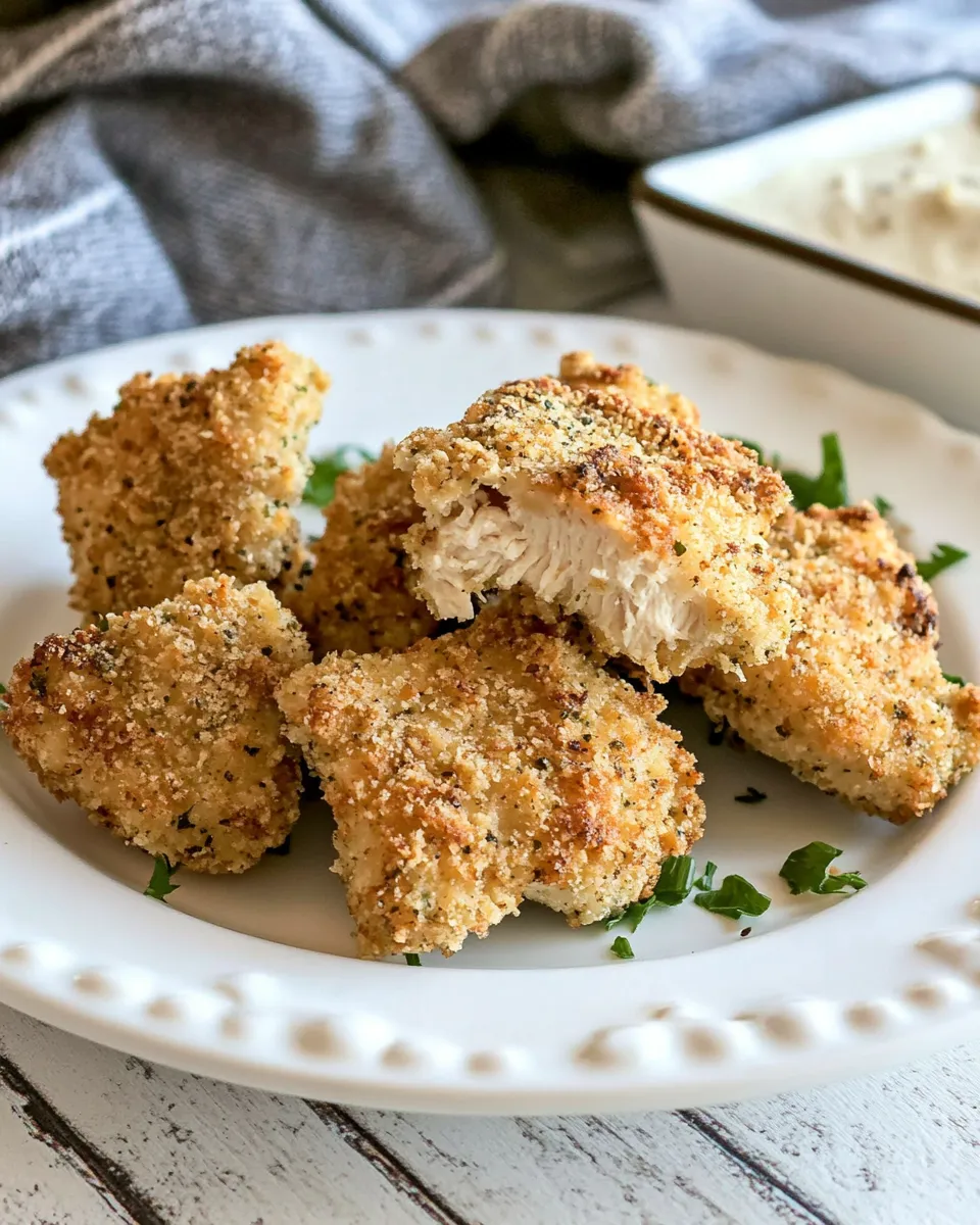 Classic Homemade Chicken Nuggets Recipe food shot