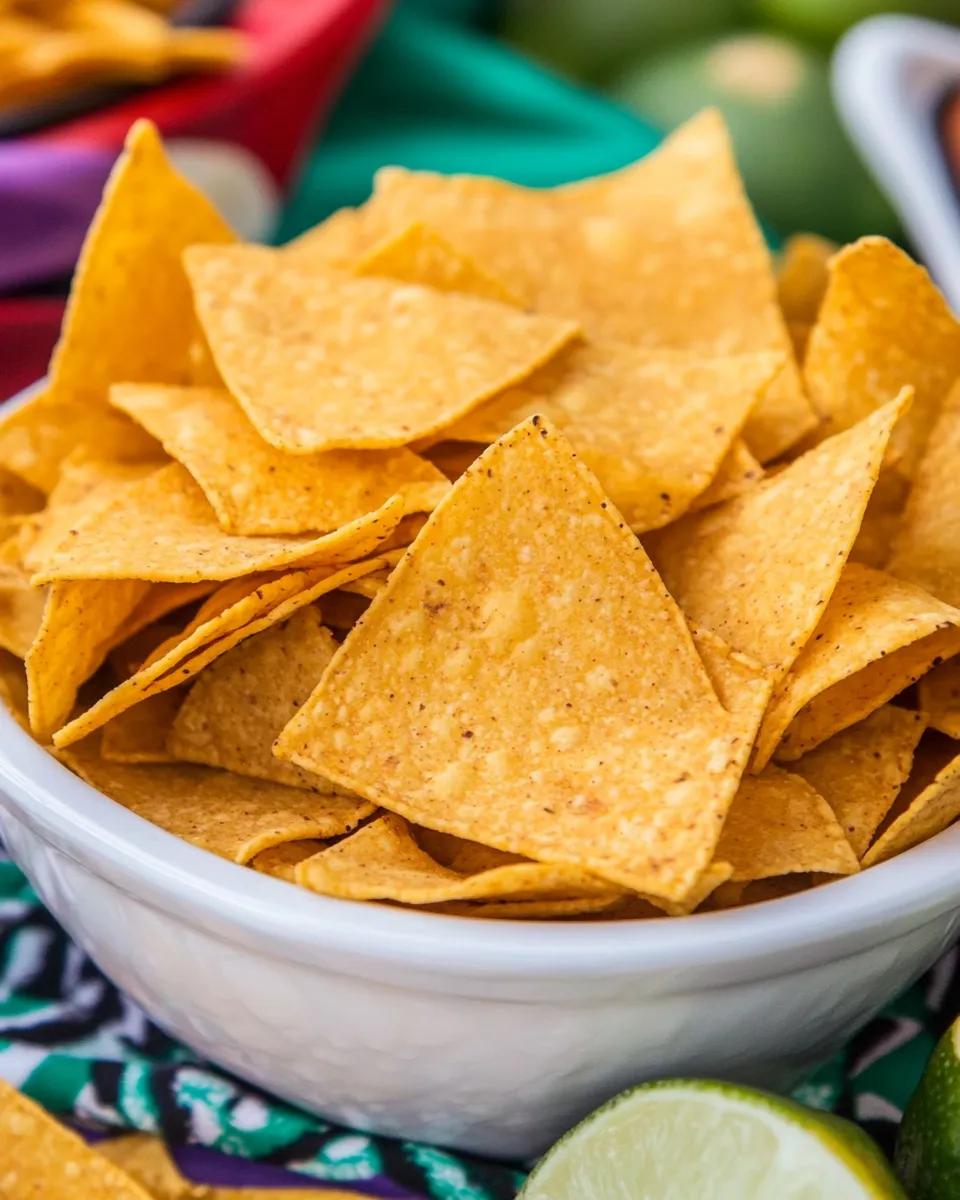 Tasty Homemade Healthy Tortilla Chips plate image