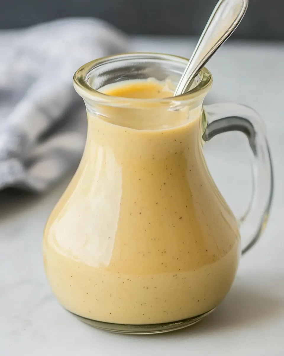 Easy Homemade Honey Mustard Dipping Sauce or Dressing food shot