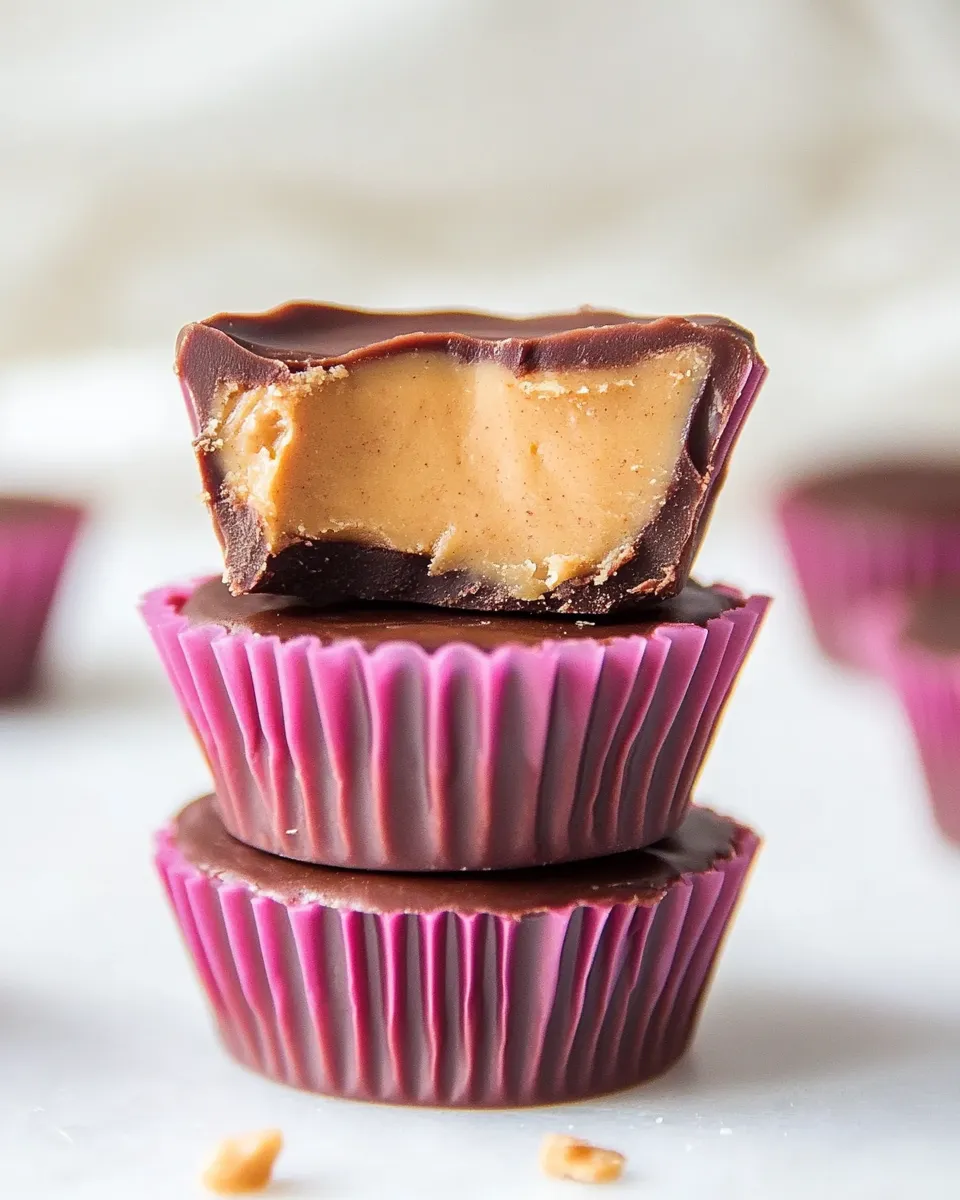 Quick Homemade Peanut Butter Cups food shot
