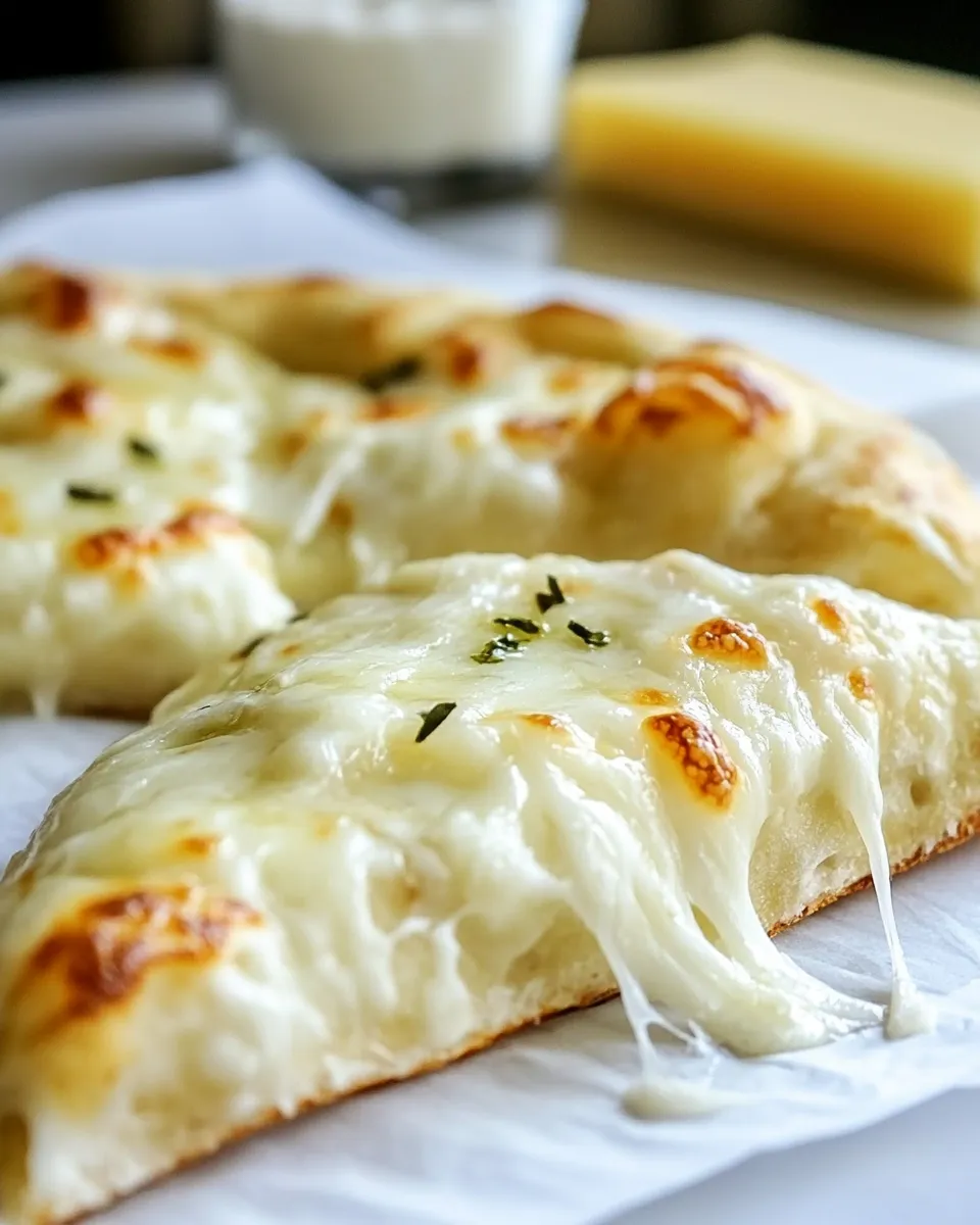 Delicious Homemade Three Cheese White Pizza Recipe photo