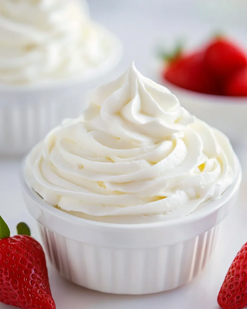 Easy Homemade Whipped Cream food shot