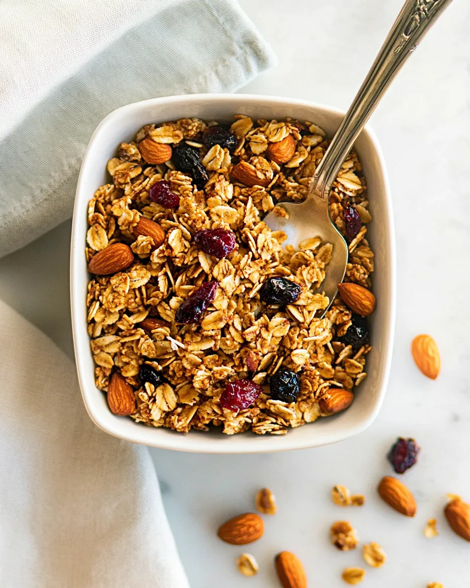 Easy Honey Almond Granola food shot