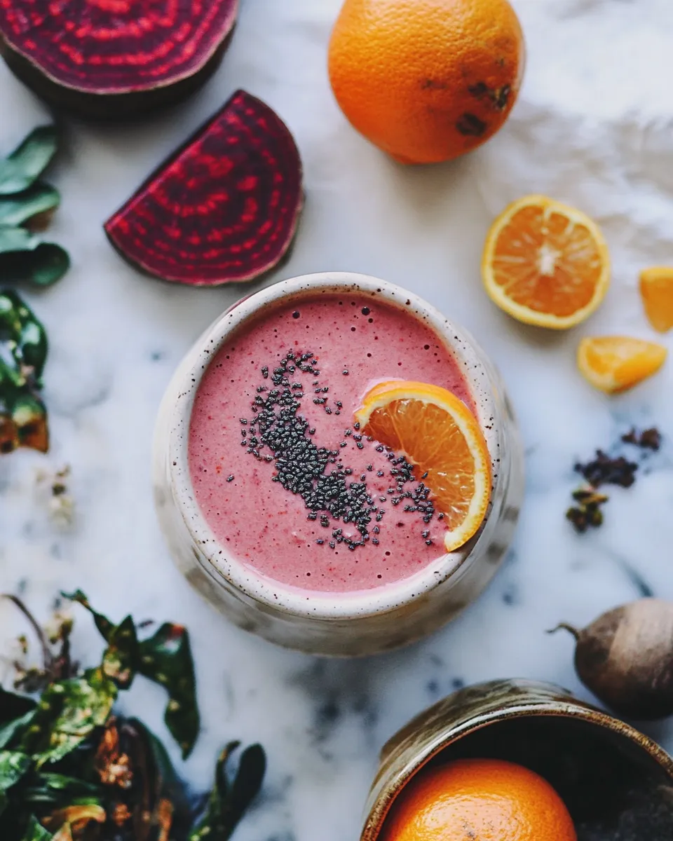 Easy Hot Pink Beet Smoothie with Citrus picture