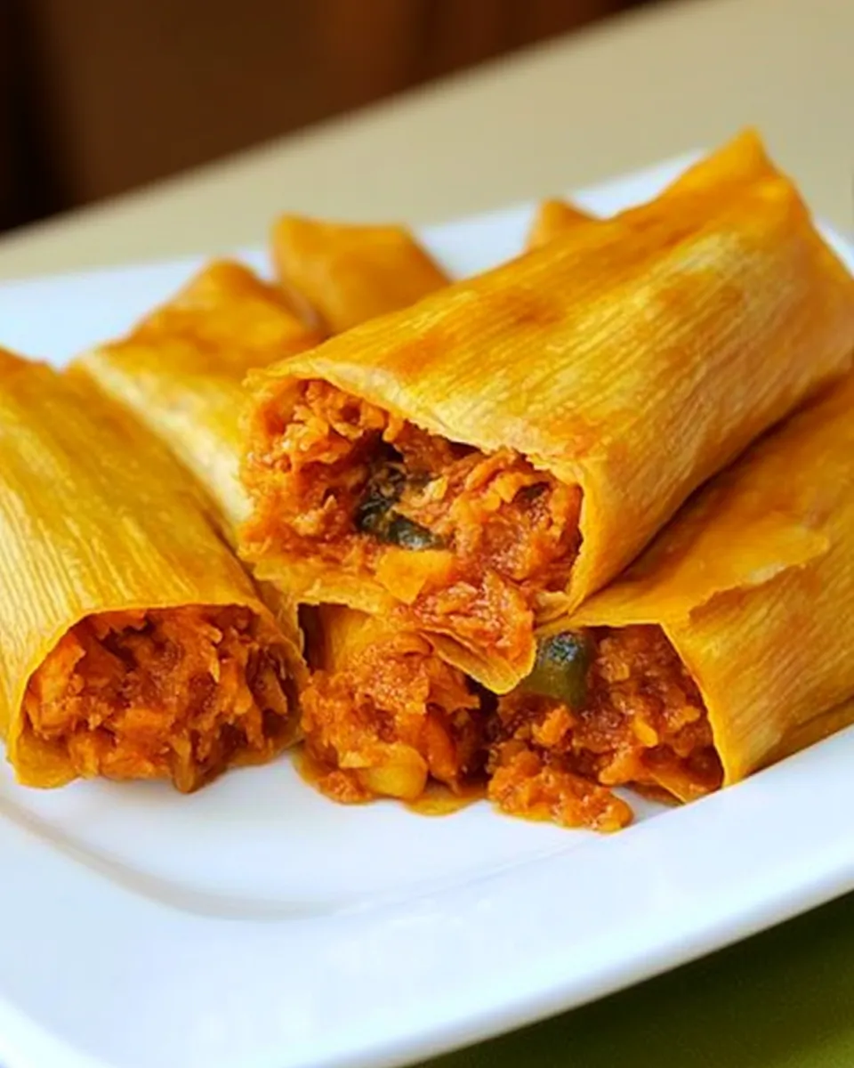 Delicious Hot Tamales! food shot