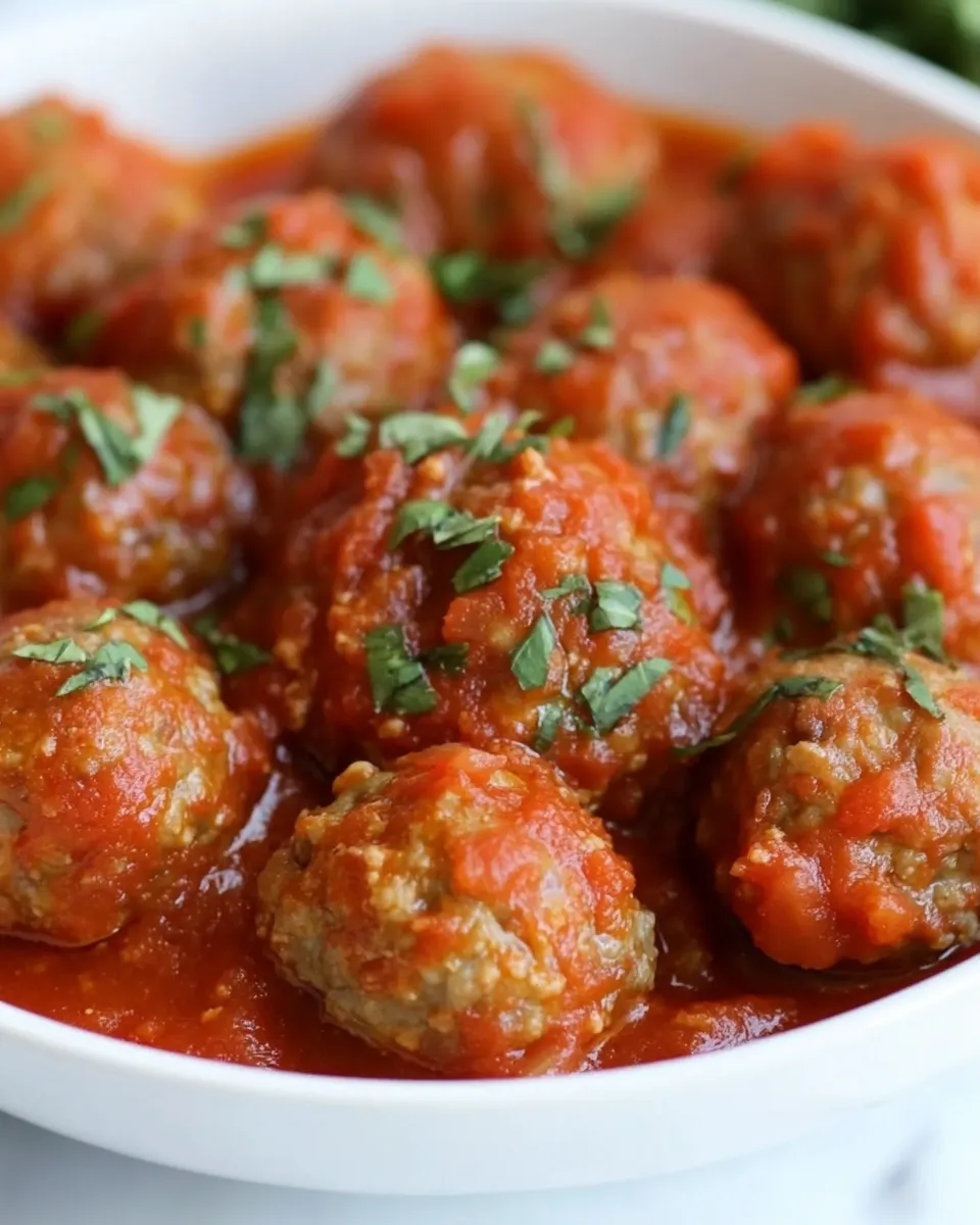 Easy How to Cook Frozen Meatballs Recipe (Italian Sauce) food shot