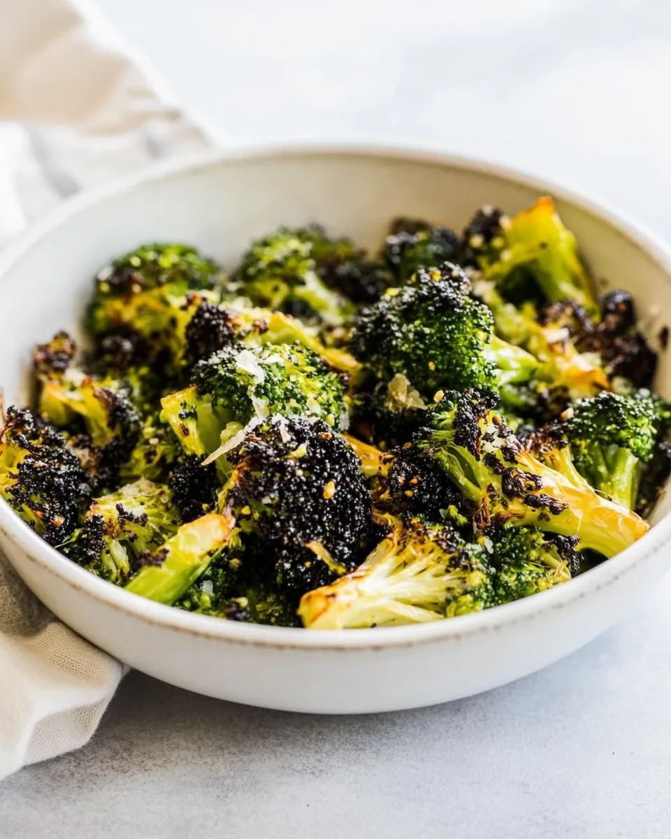 Easy How to Roast Frozen Broccoli food shot