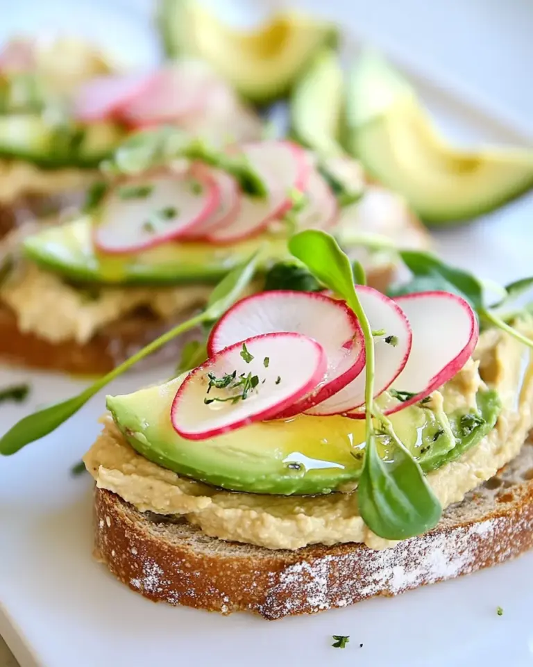 Homemade Hummus Avocado Toast photo