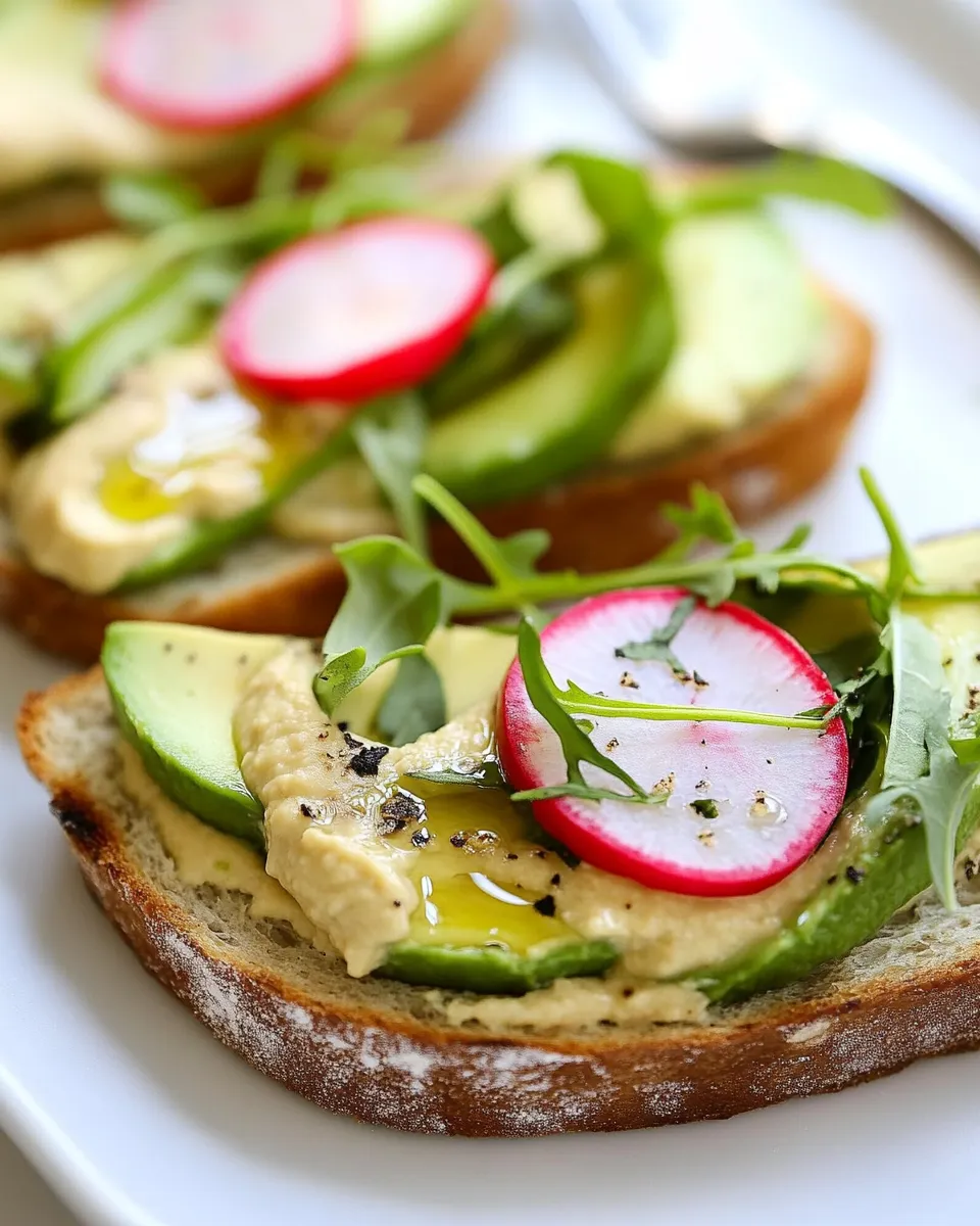 Easy Hummus Avocado Toast recipe photo