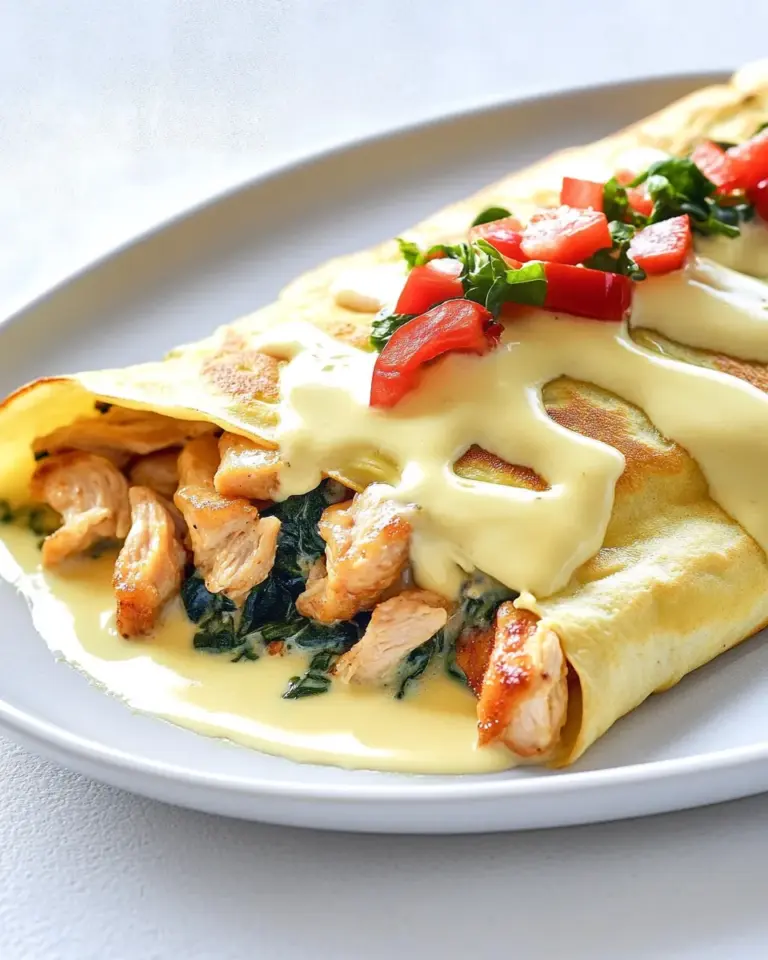 Homemade IHOP Chicken Florentine Crepes recipe photo