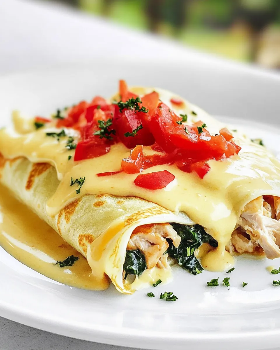 Classic IHOP Chicken Florentine Crepes dish photo