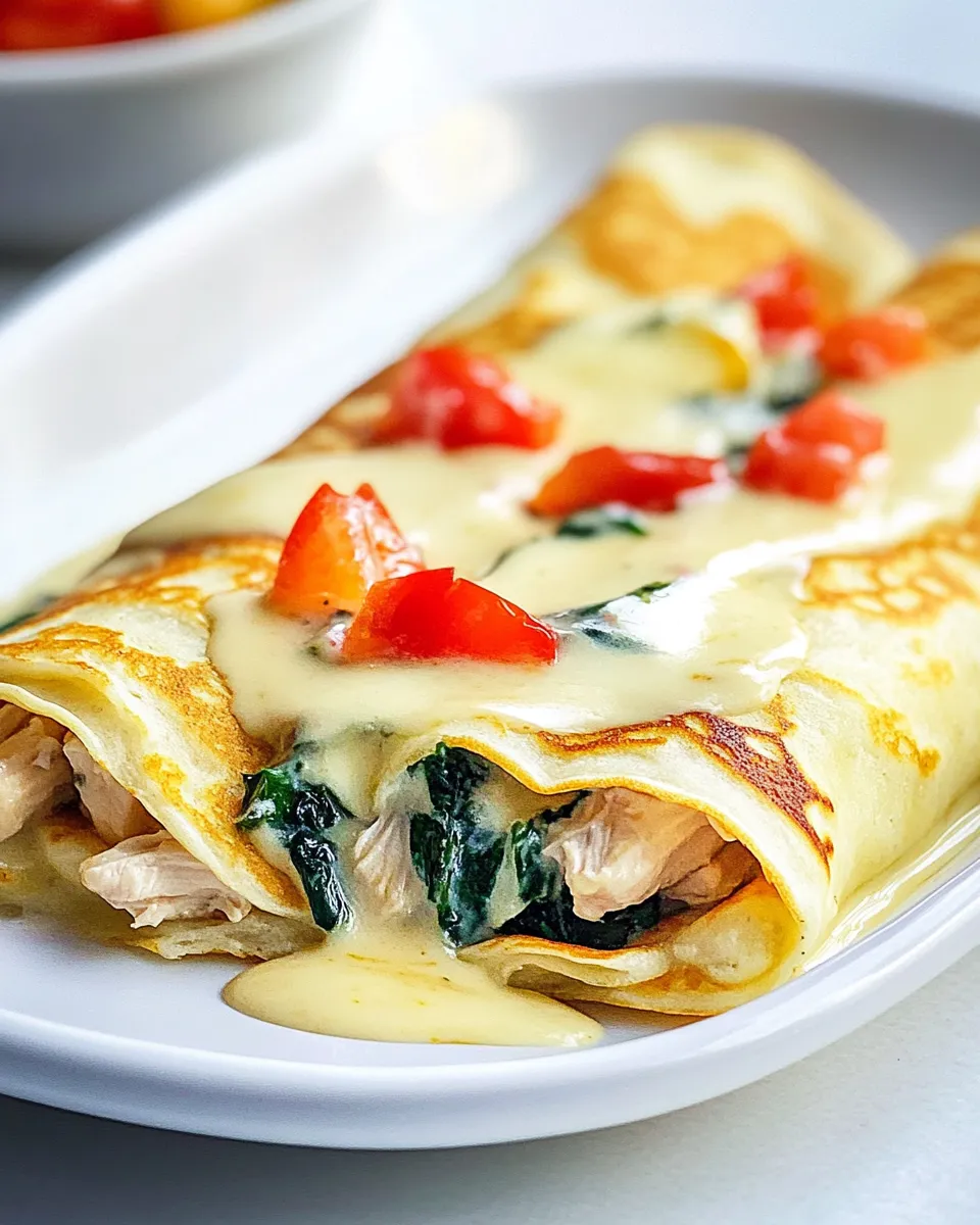 Delicious IHOP Chicken Florentine Crepes picture