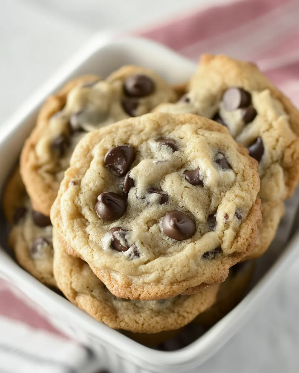Easy Ice Cream Chocolate Chip Cookies plate image