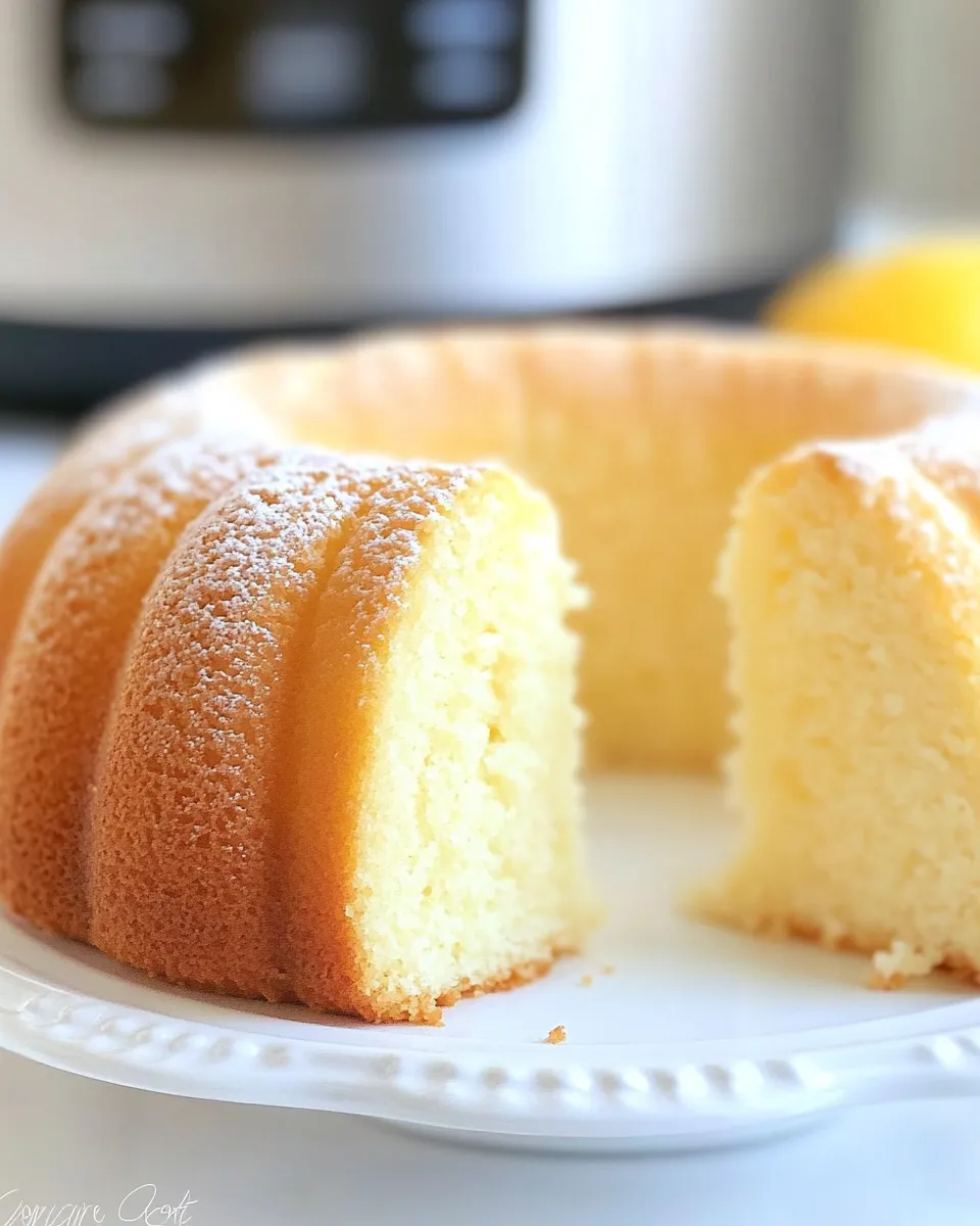 Easy Instant Pot Lemon Pound Cake Recipe recipe image