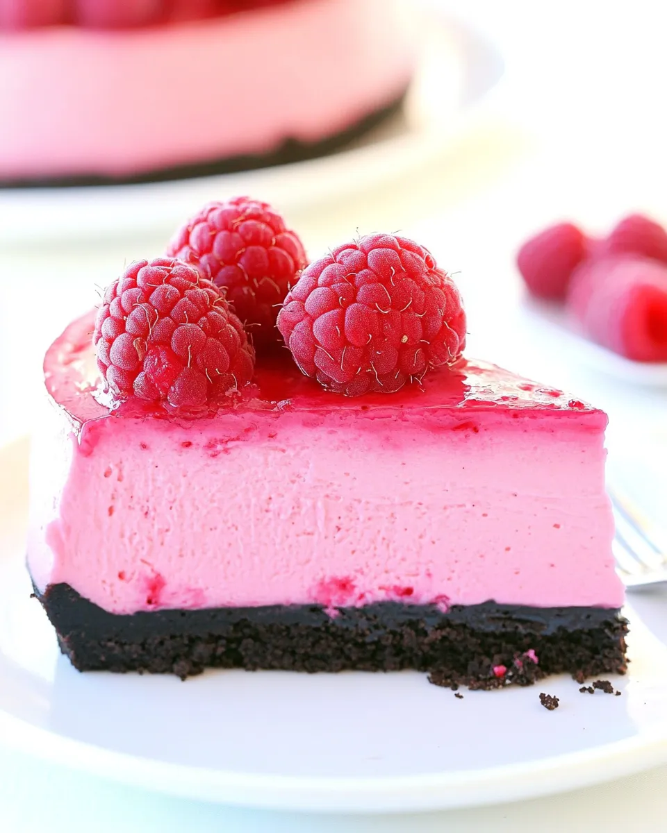 Classic Instant Pot Raspberry Cheesecake dish photo