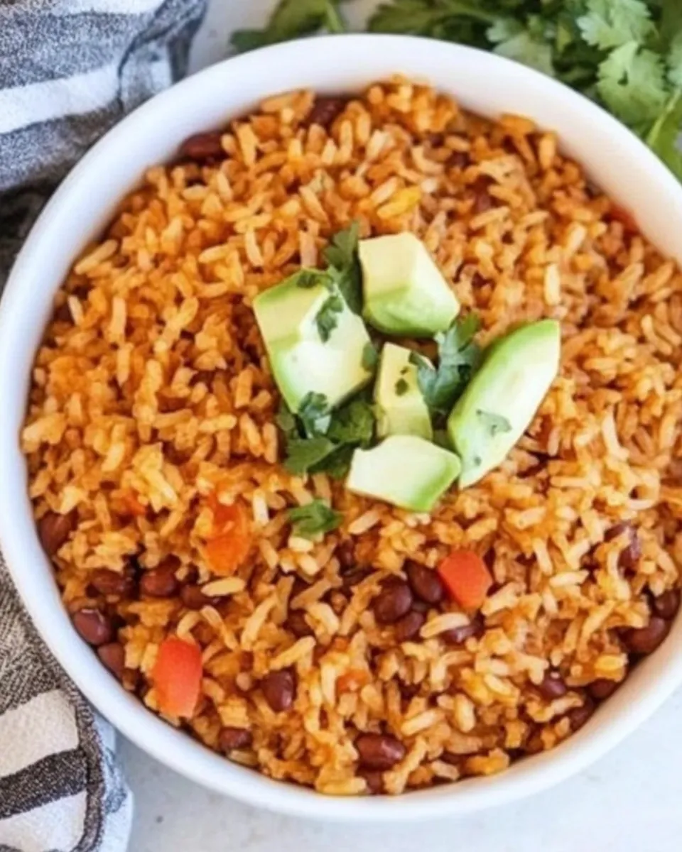 Delicious Instant Pot Rice and Beans - With Dried Beans plate image