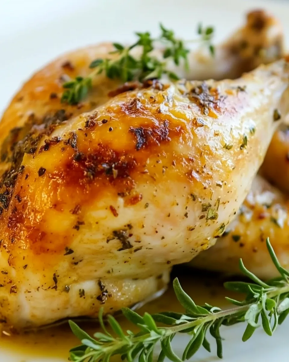 Easy Italian Roasted Chicken plate image