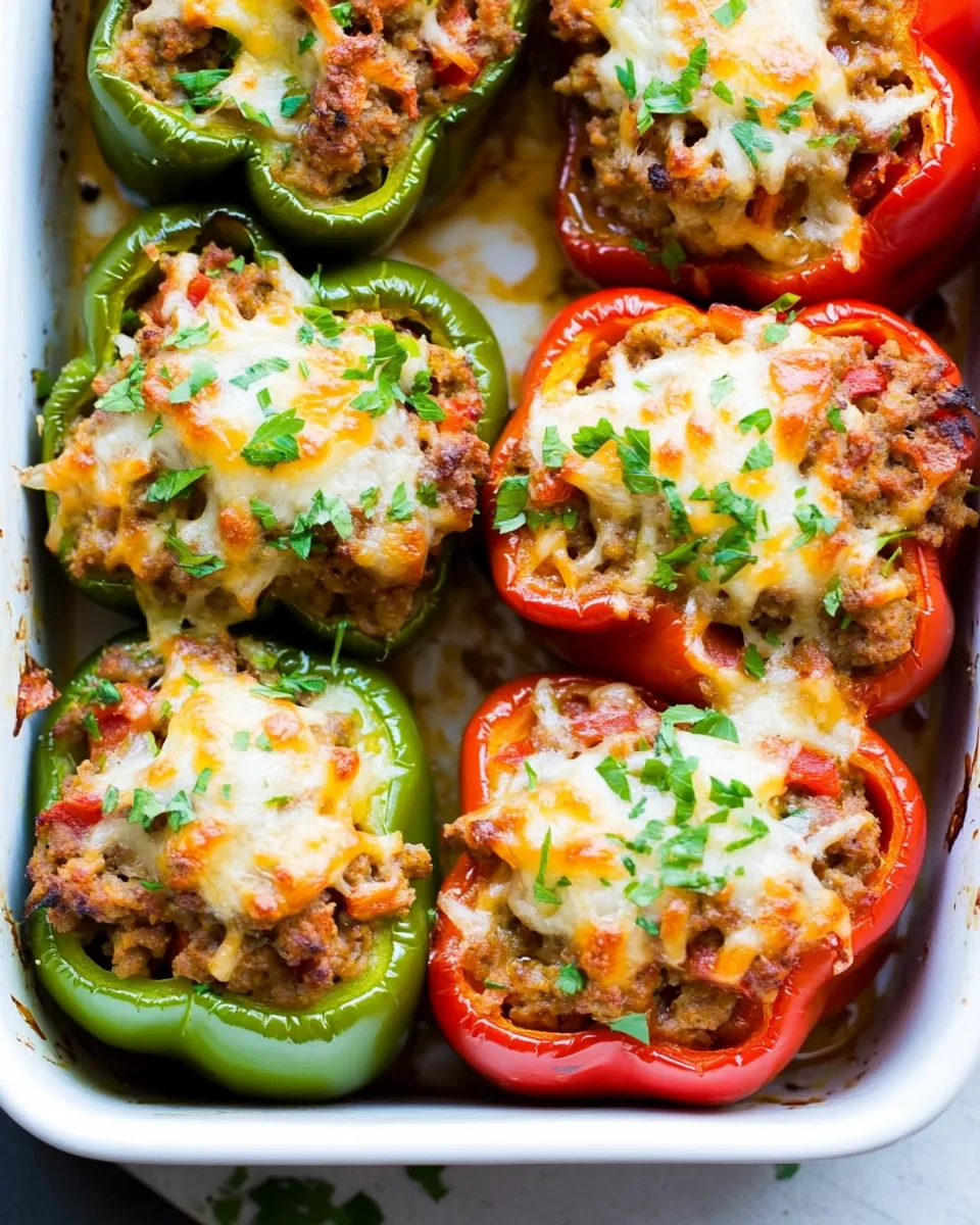 Delicious Italian Sausage Stuffed Peppers dish photo