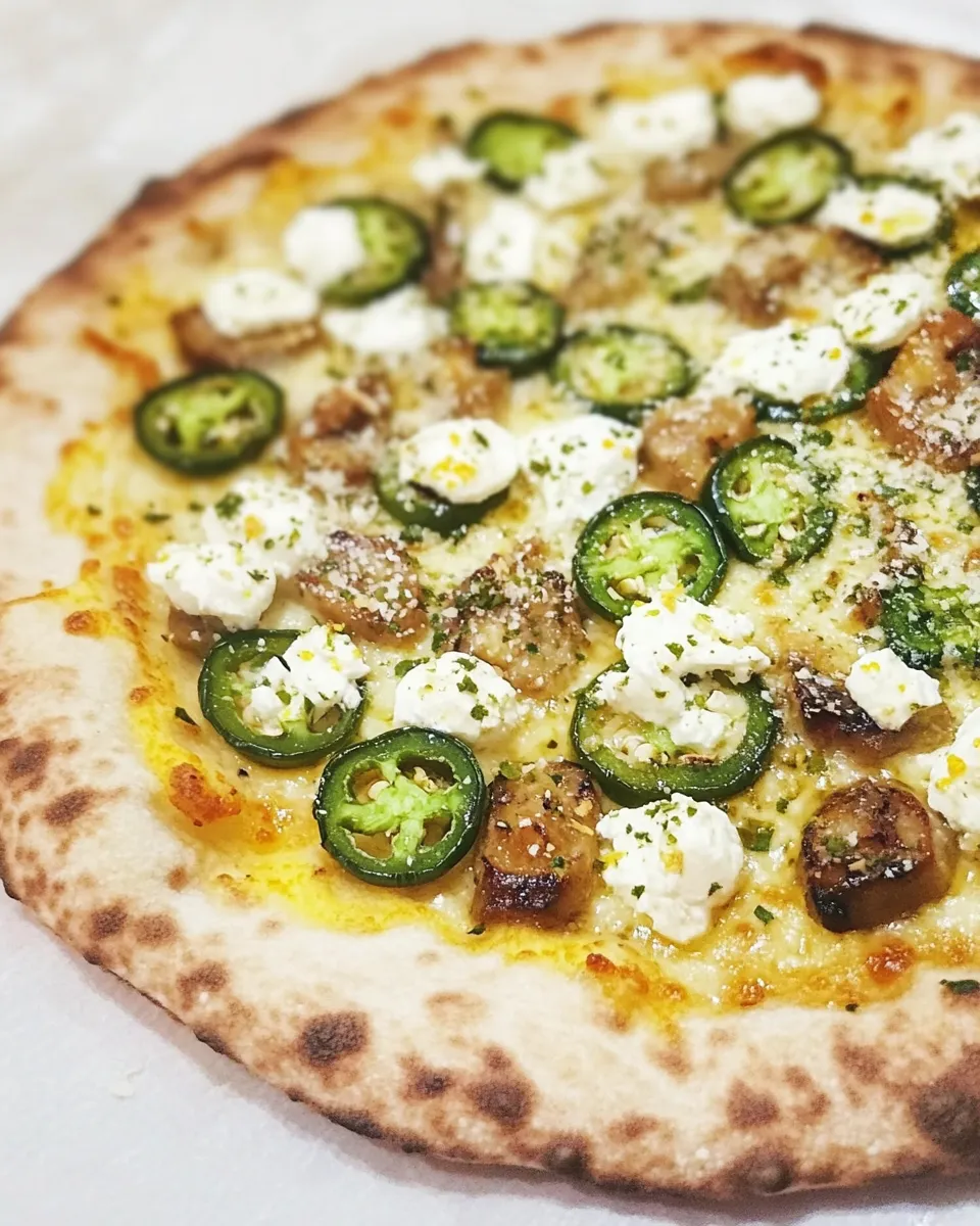 Easy Jalapeo Popper Pita Pizza food shot