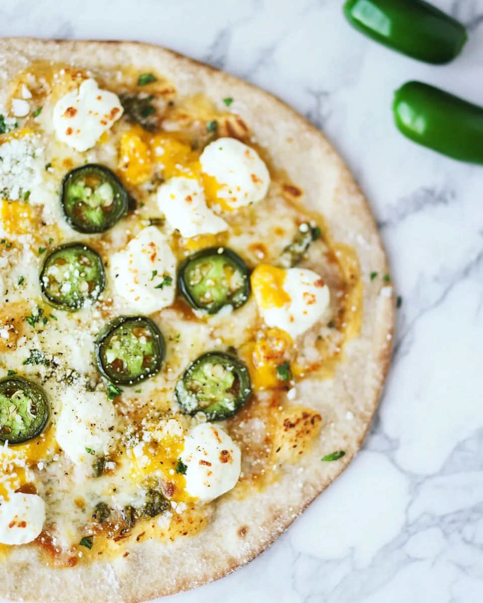 Delicious Jalapeo Popper Pita Pizza plate image