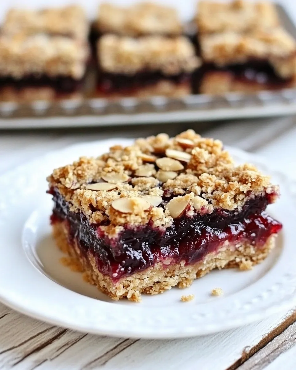 Easy Jam Almond Crumb Bars recipe image