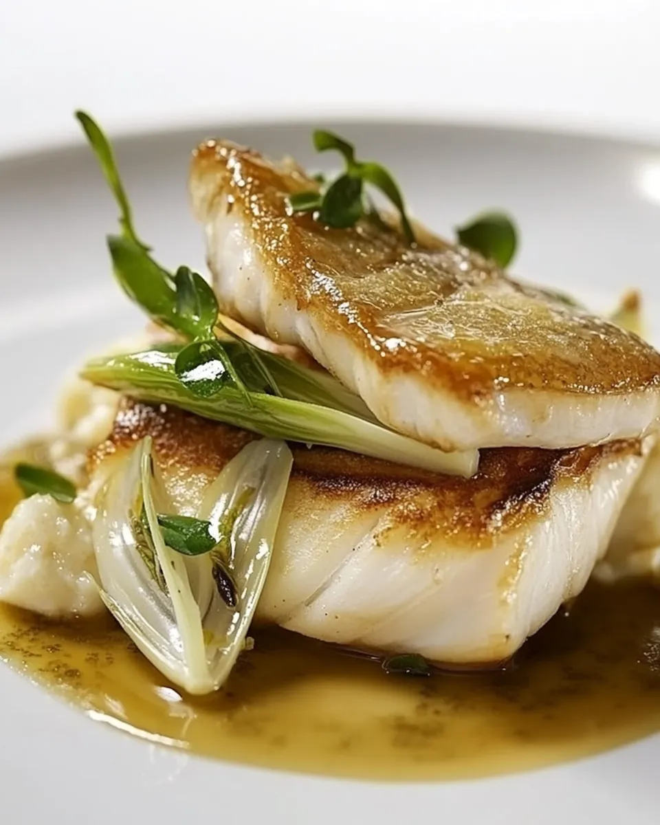 Homemade John Dory with Orange Glazed Endive & Cauliflower Puree photo