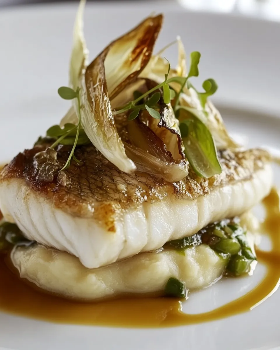 Easy John Dory with Orange Glazed Endive & Cauliflower Puree recipe photo