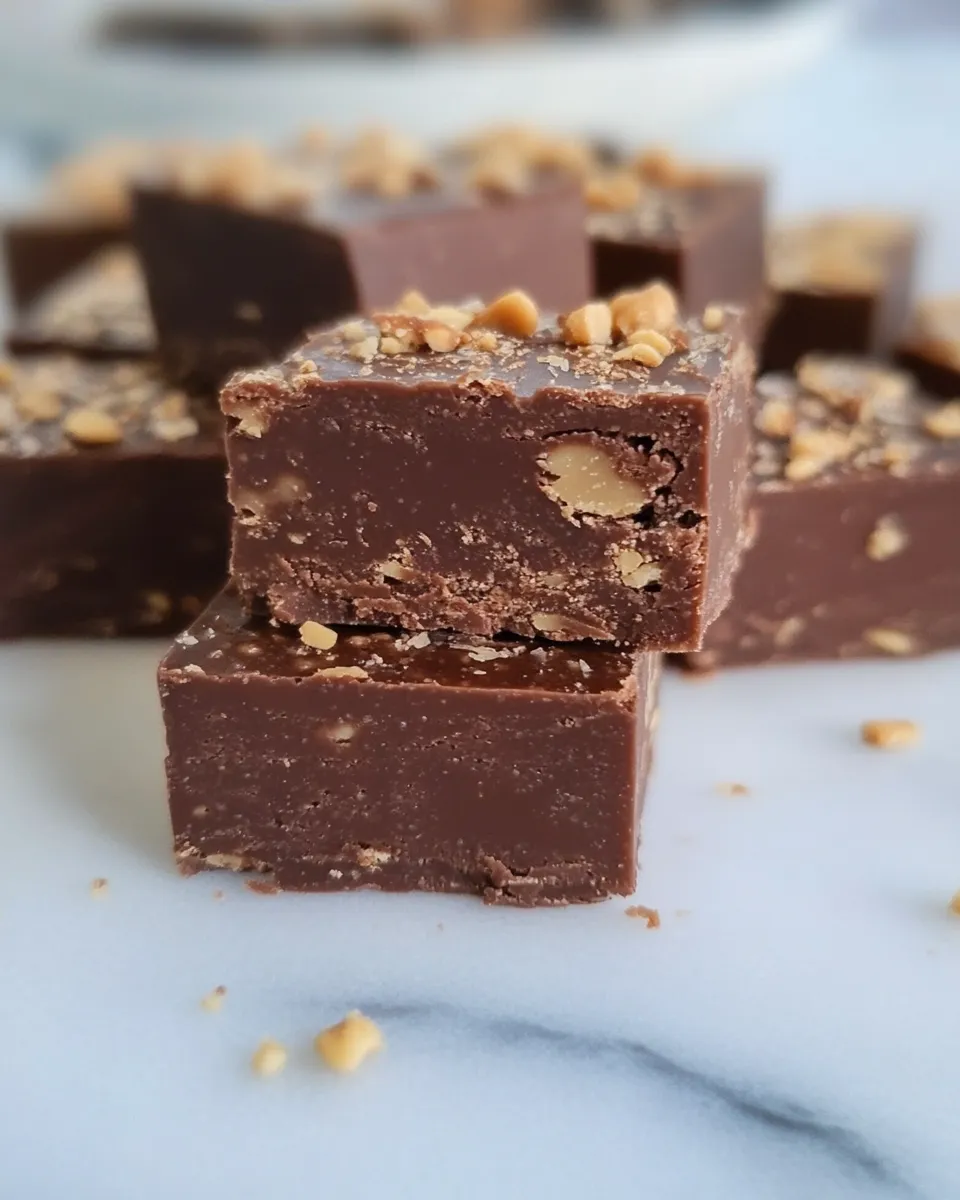 Easy Kahlua Chocolate Peanut Butter Fudge recipe image